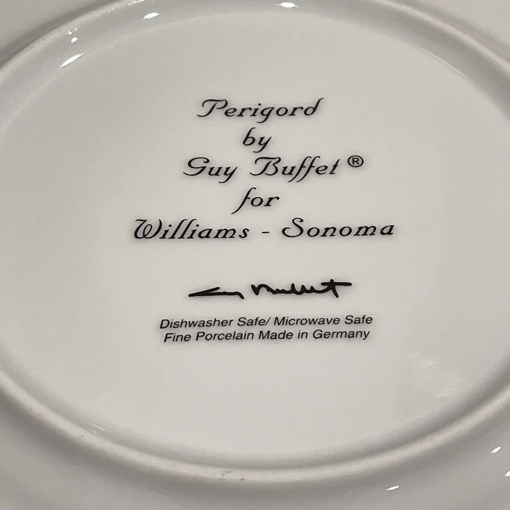 Williams Sonoma Salad Plate 8 Inch PERIGORD by Guy Buffet Woman Geese Collector‎